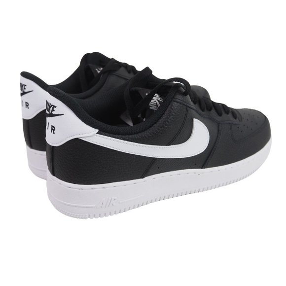 Nike Air Force 1 '07 Black White Sneakers Leather Men Shoes Classic - Picture 8 of 12